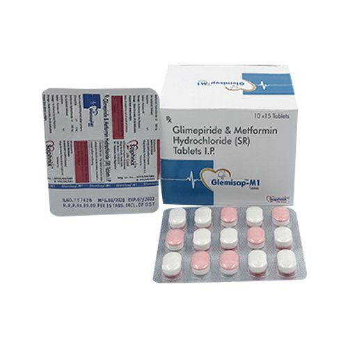 Glimepiride 1 Mg and Metformin Hydrochloride 500 Mg Tablets